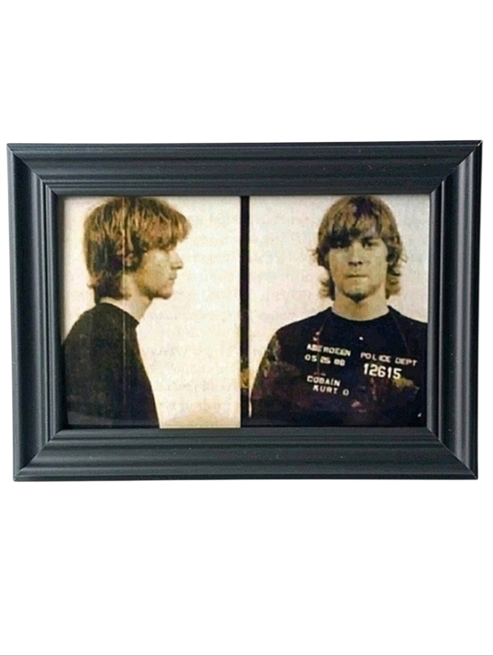 MUSIC Mugshots Kurt Cobain Nirvana Grunge 90s Guitar acoustic Nostalgia Frame